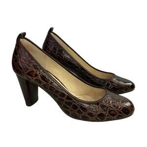 DaniBlack Aligator Print Heels Size 8
